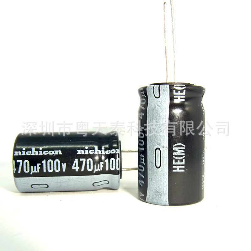 原装nichicon尼吉康 电解电容100V 470UF 18X30 105度 HE系列