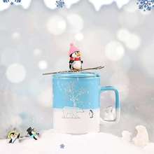 陶瓷创意马克杯定制LOGO爆款跨境奶茶咖啡水杯北欧简约卡通可爱杯
