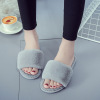 Cotton slippers Female autumn and winter dew plush, drag on the home room, the floor of the house dragging the bottom confinement wool shoes