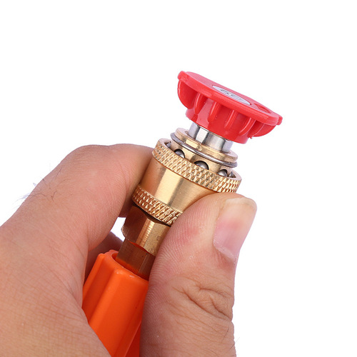 4-color nozzle cleaning machine high-pressure nozzle, stainless steel quick-connect multi-specification high-pressure nozzle, straight fan-shaped water outlet
