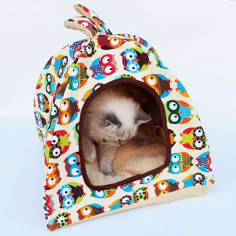 Nido de mascota con soporte nido de perro nido de gato bolsa mongol caliente Casa de mascotas nido de oso de peluche Otoño e Invierno