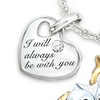 Cute fashionable necklace, two-color pendant engraved, wish, European style