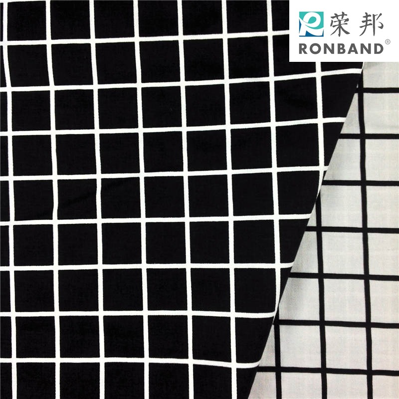 现货供应13356弹力细斜活性印花 经典格子印花布 厂家直销
