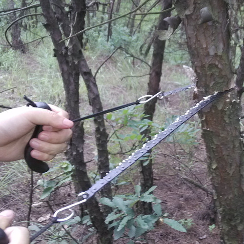 Outdoor convenient hand chain saw, garden logging wire saw, camping EDC survival chain saw