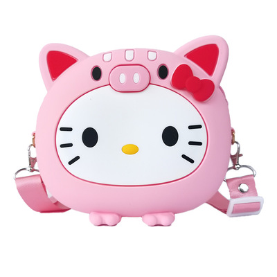 韓國動漫錢包 硬幣零錢包 KT豬 收納兒童零錢包 矽膠量大價優