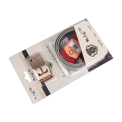 Leather Belt for Men, Genuine Smooth Buckle Gift Box, Supermarket Famous Live Streaming Cowhide Waist Belt for Men, Street Stall Hot Pants Belt, Customizable