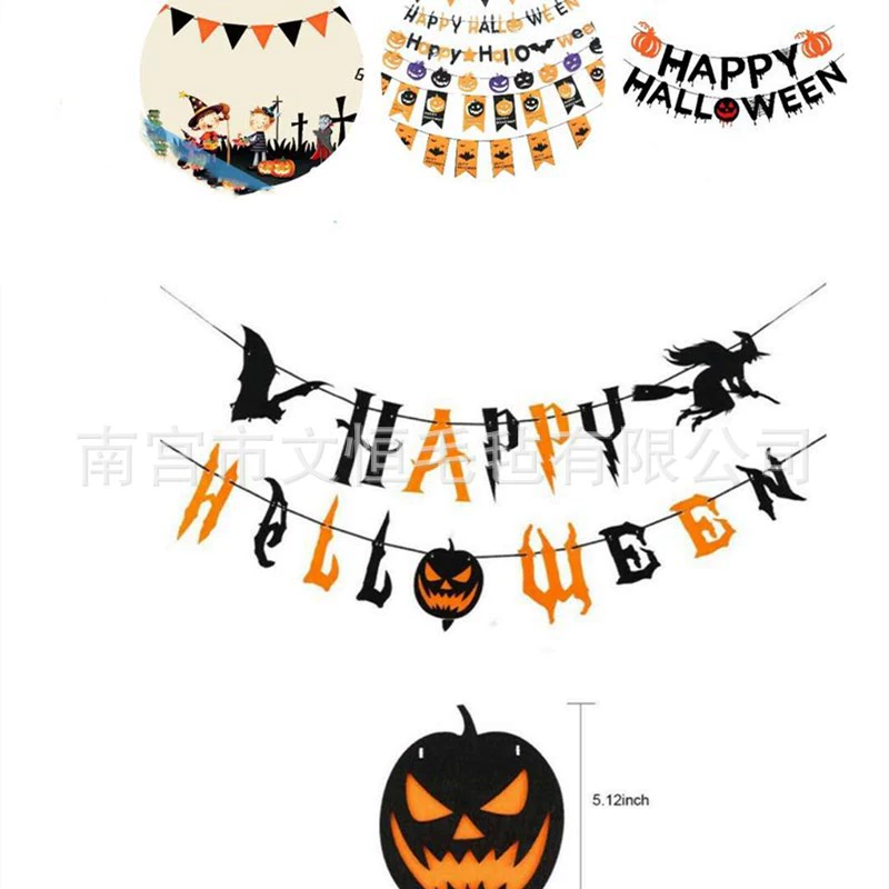 Хэллоуин украшение HAPPYHALLOWEEN Наклейка-флажок афишная надпись кросс-бортовой горячей распродажи
