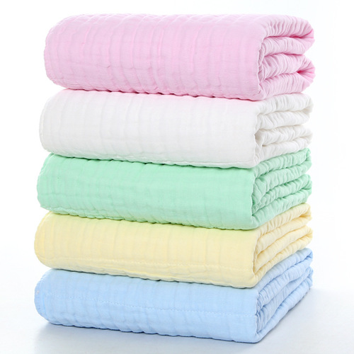 110*110 high-density plain cotton gauze children's quilt, infant and toddler soft and skin-friendly cover, children's water-absorbent towel blanket