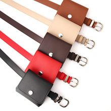 Fashion New Personalized Non-hole Round Buckle Thin Belt Waist Bag Female Casual Key And Coin Case Belt Belt Wholesale display picture 19