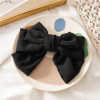 Brand black hairgrip with bow, fashionable hair rope, European style, internet celebrity, Korean style