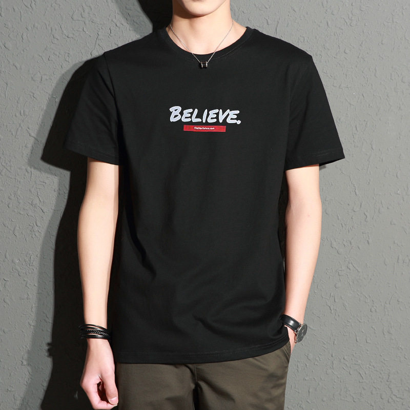 2020 nueva camiseta de manga corta de verano marca de moda masculina ropa de hombre Camiseta de verano de media manga suelta ropa de hombre