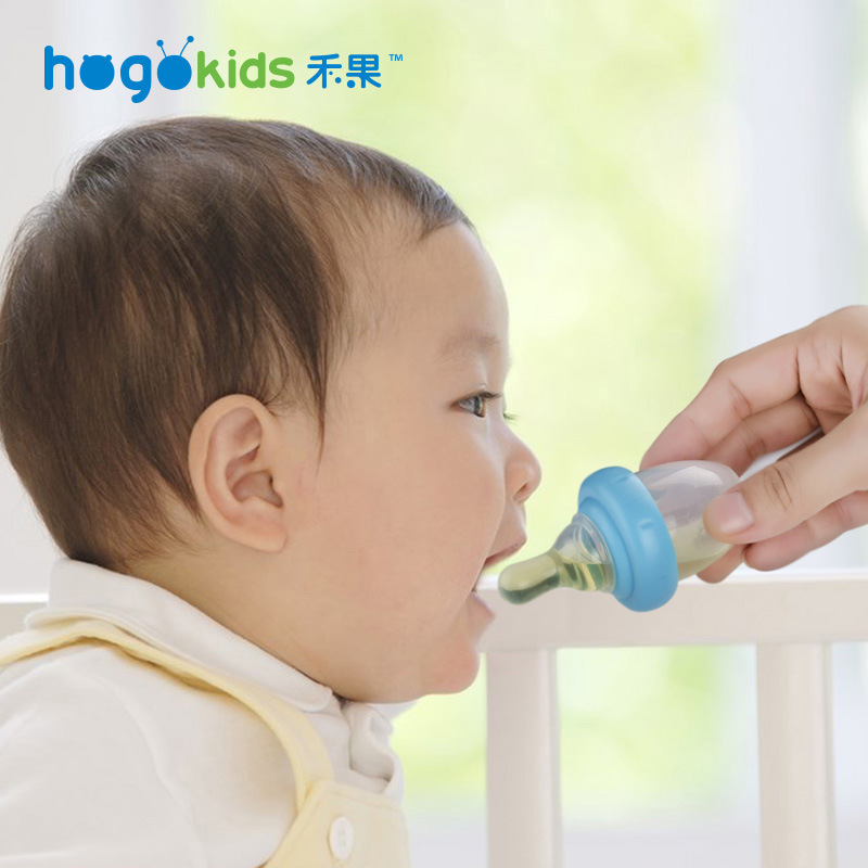 2020新款母婴优选禾果婴幼儿仿真母乳实感奶嘴式硅胶宝宝喂药器