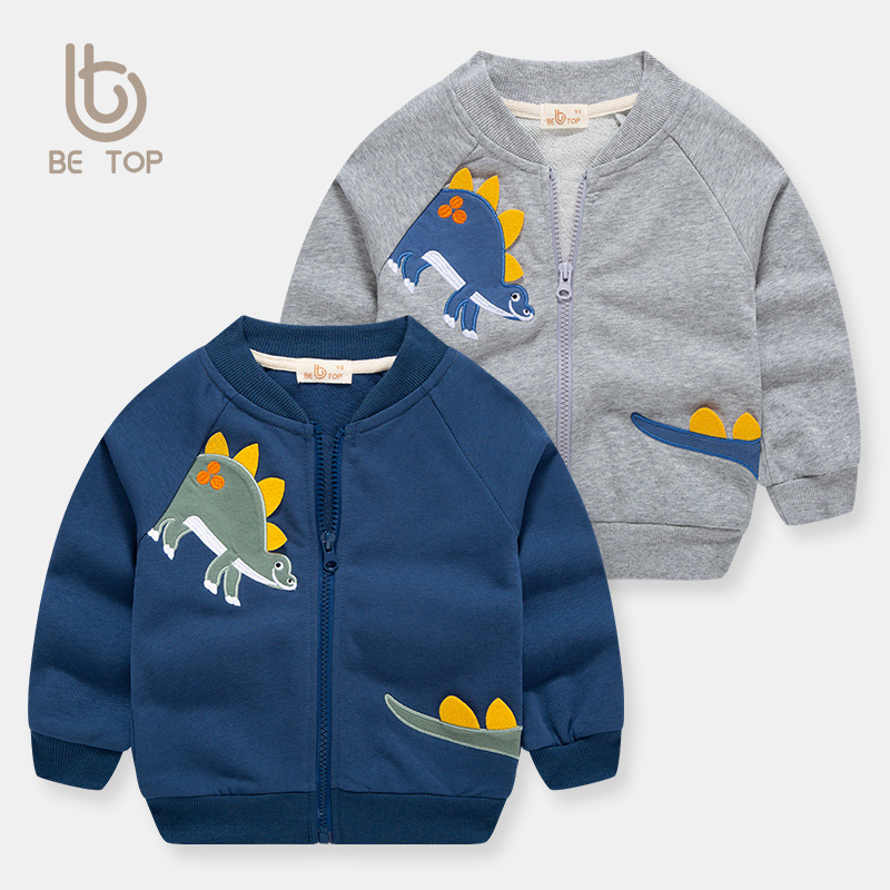 Autumn zipper shirt boys' coat 2021 new foreign style baseball suit children's top casual baby jacket cardigan