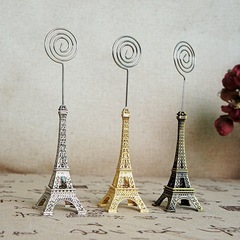 Office decoration, alloy Eiffel Tower model business card holder, photography prop model, Eiffel Tower business card holder