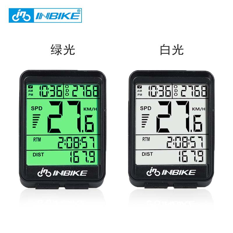 INBIKE跨境电商英文版里程测试表 山地自行车码表测速仪批发