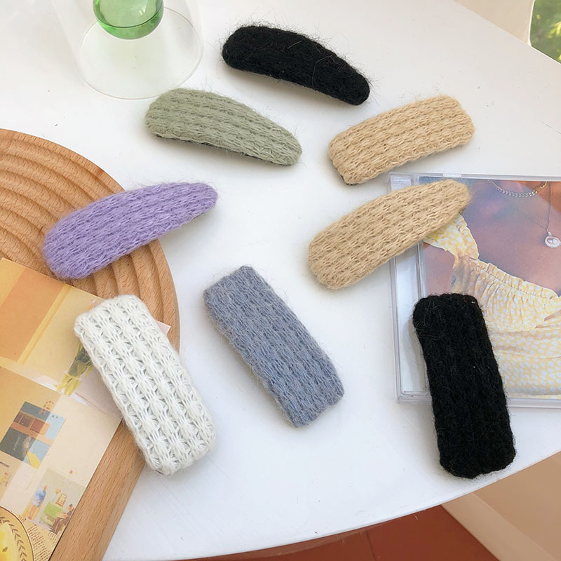 Sweet Bb Clip Knitted Hairpin Wool Hairpin display picture 3