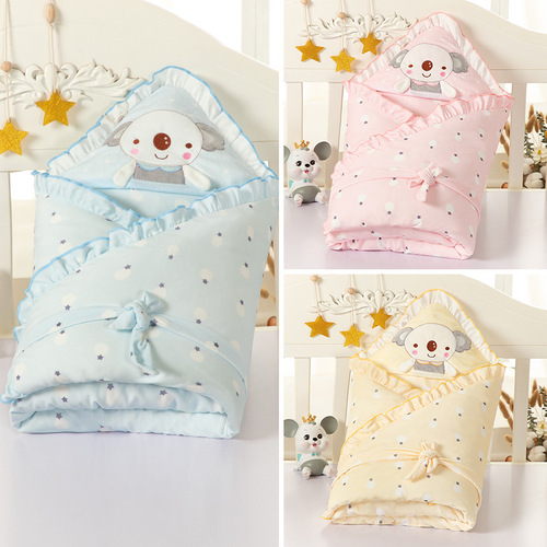 Infant Swaddle Blanket for Newborns - Packable and Thickened for Autumn and Winter - 100x100cm