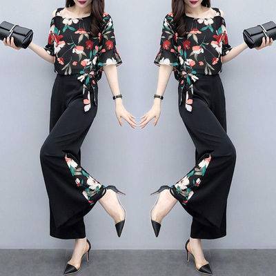 阔腿裤套装2020夏装新款很仙的洋气网红两件套时尚休闲显瘦女装潮