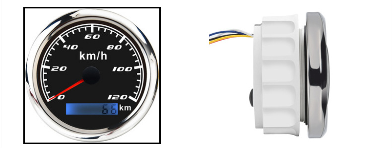 85mm Speedometer Kmh with Accumulated Mileage, Universal for Diesel and Gasoline Vehicles, Colorful Lights, Gps Pointer Speedometer