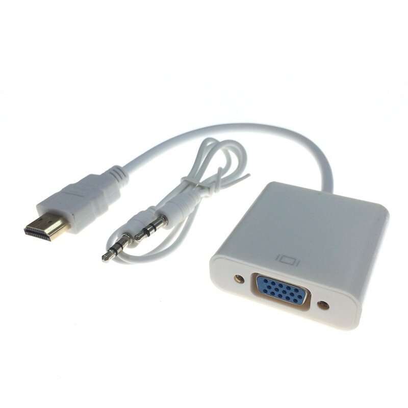 HD HDMI to VGA adapter laptop set-top box watch TV video cable 3.5 audio interface HD HDMI to VGA adapter laptop set-top box watch TV video cable 3.5 audio interface