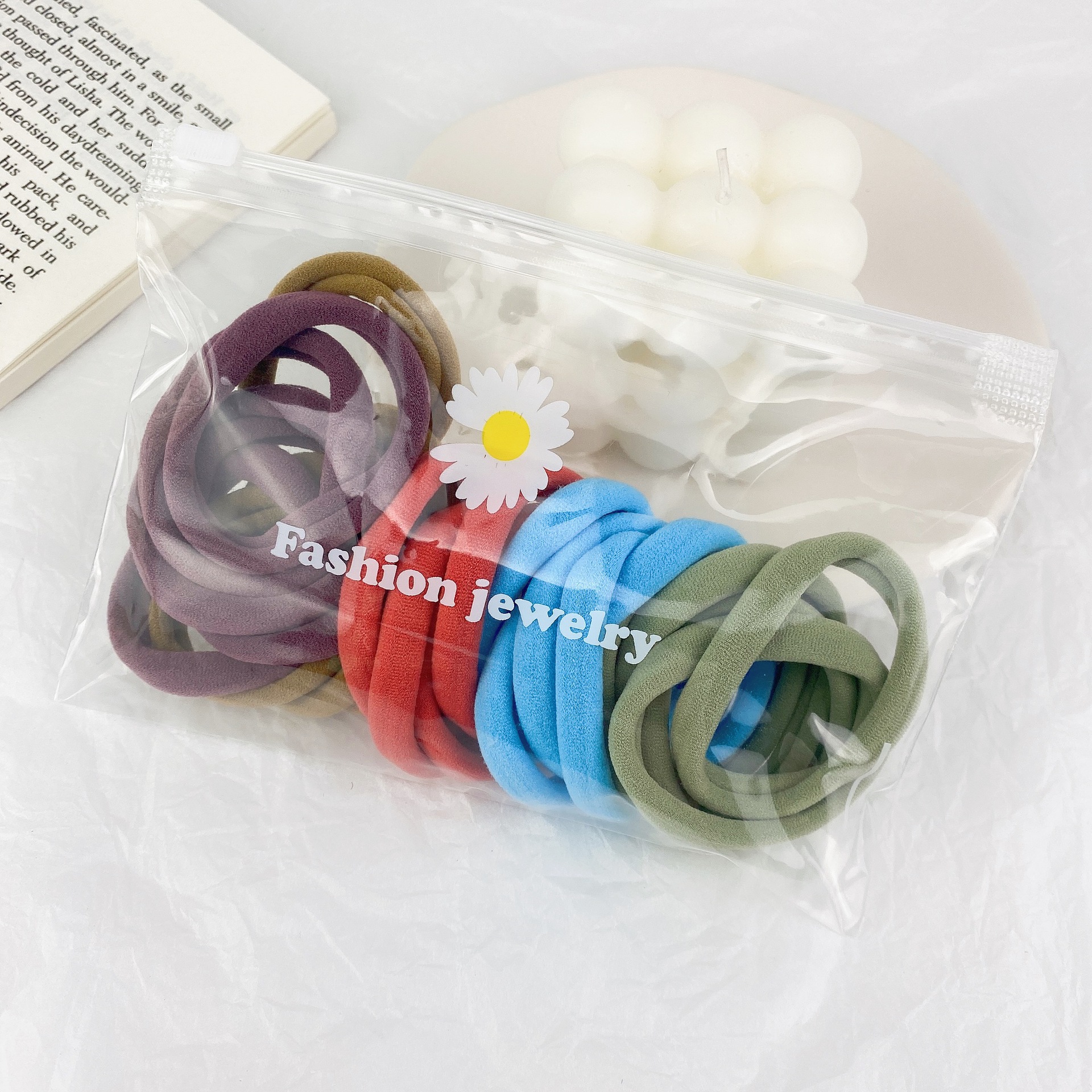 Simple  High Elasticity And Durable Thick Hair Ring display picture 6