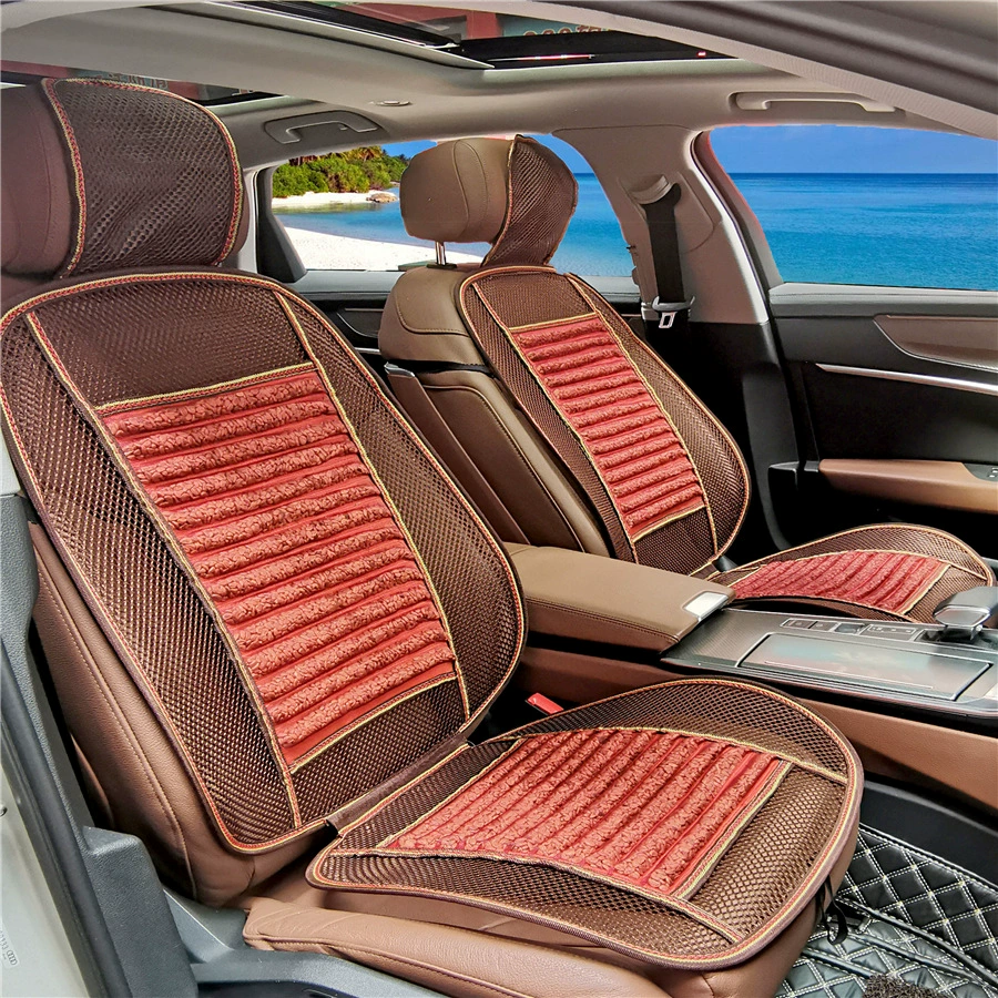 Автомобильная летняя Подушка Ядро боярышника Прохладная подушка с поясной спинкой Цельная спинка для волос Летняя вентилируемая и дышащая подушка сиденья