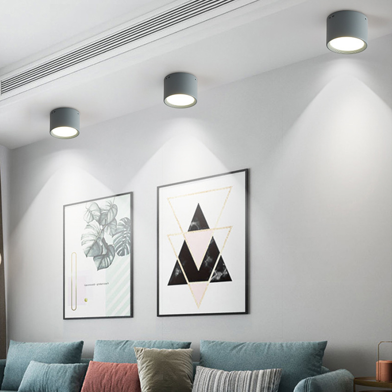 Nordic Clothing Store Downlight Simple Fashion Living Room Dining Room Bedroom Corridor Aisle Top-mounted Ceiling Light Spotlight