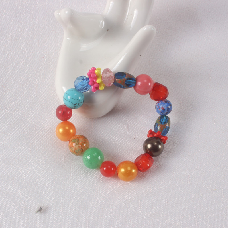混色珠子手链