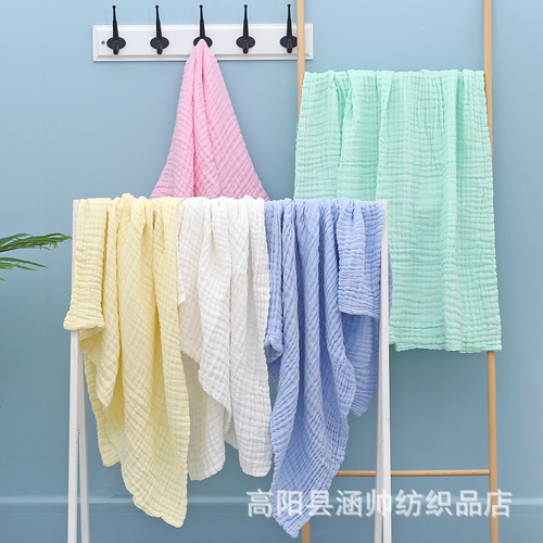 Pure cotton gauze baby bath towel newborn swaddle towel baby blanket newborn gauze towel children's bath towel