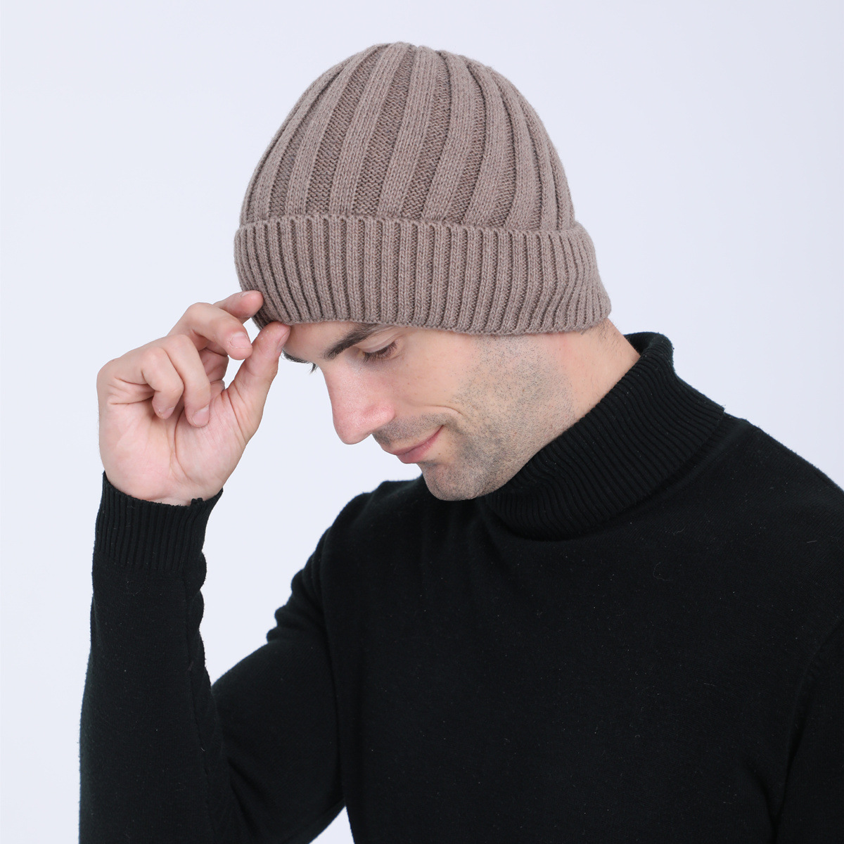 Berretto beanie in maglia di lana per uomo e donna_voghion.com