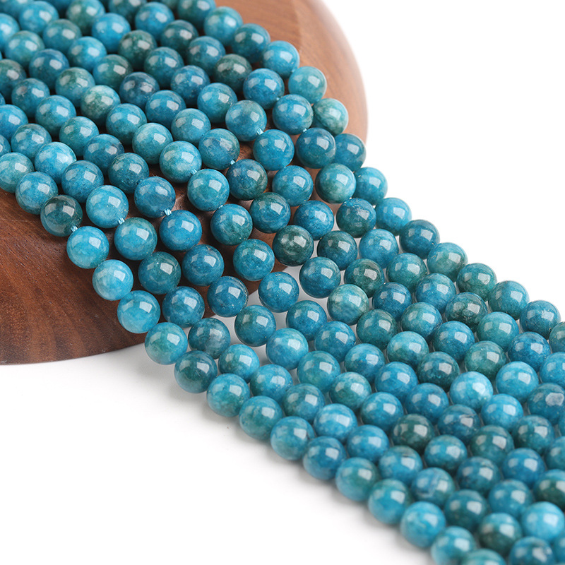 Natural Apatite Jade Loose Beads Plus Color Beads Handmade Semi-finished Jewelry display picture 5