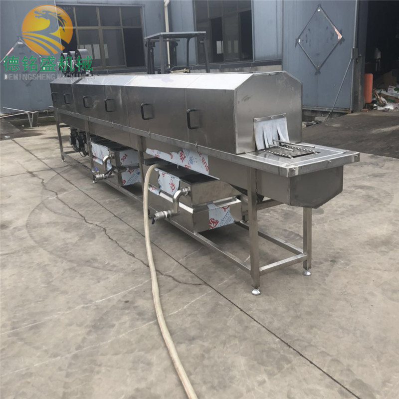 威海鲅鱼罐头马口铁罐清洗机 轨道式洗玻璃瓶机 带鱼罐头加工设备