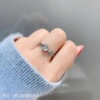 Retro fashionable brand ring, small design trend jewelry, on index finger, simple and elegant design