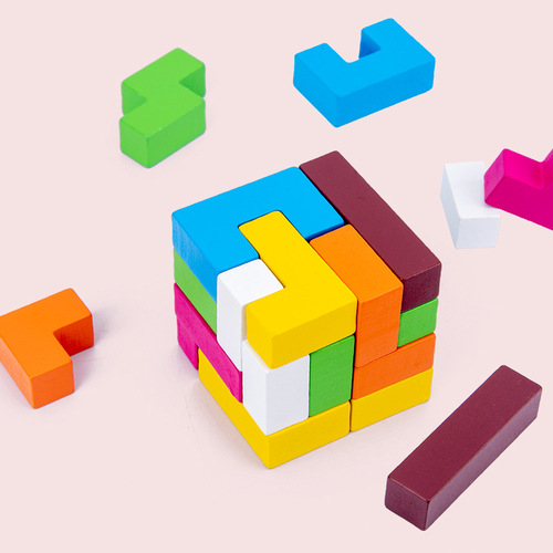Wooden children's Jenga Tetris three-dimensional building blocks floor stall supply hot selling puzzle assembly