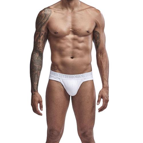 Men's ribbed cotton cross-border best-selling wholesale briefs with breathable solid color low-rise high-cut and lifting triangle underwear