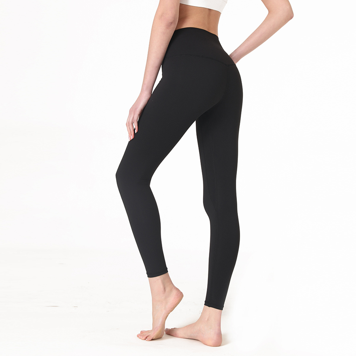 nude high waist tight elastic fitness pants NSNS22027