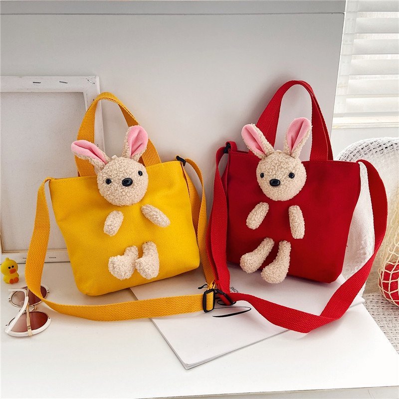 Factory wholesale canvas bag creative fashion trendy messenger bag cartoon fashion new women's bag shop agent