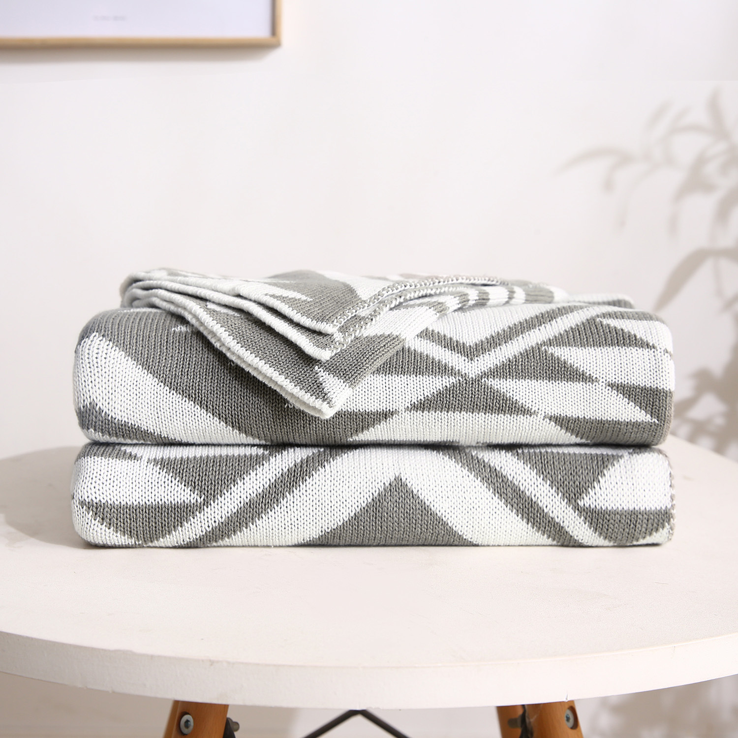 跨境家纺外贸出口亚马逊速卖通blankets纯棉针织办公室午睡毛毯子