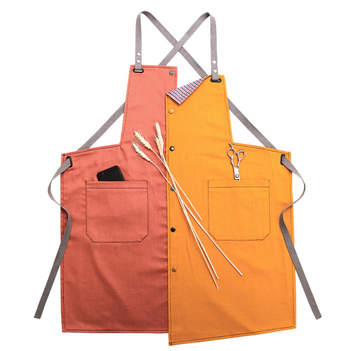 Apron kitchen cooking work cowboy custom logo flower shop restaurant baking men's and women's work clothes children's art students