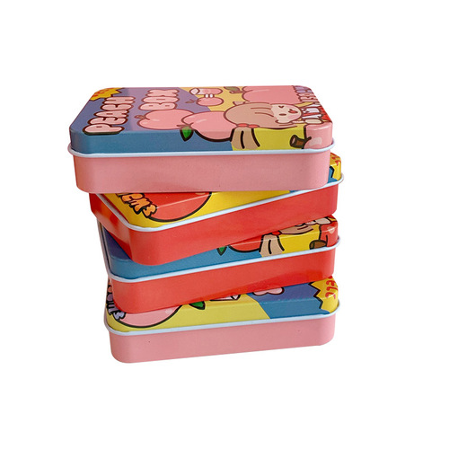 Korean new internet celebrity same style cute girl storage box girl handbook sticker candy storage jewelry tin box