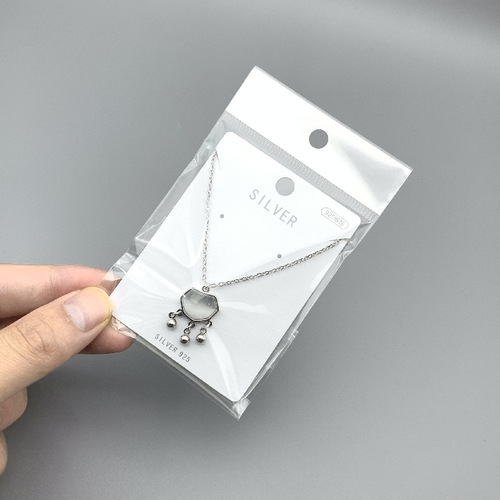 Necklace card, earring card, opp bag hand-packed
