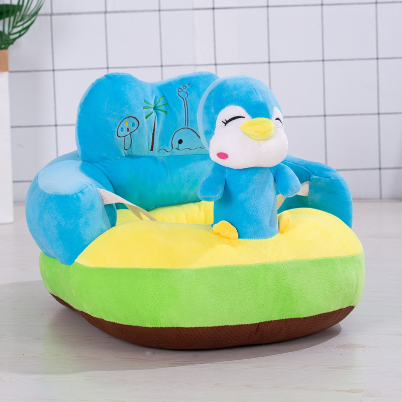 Al por mayor de los niños pequeño sofá asiento de dibujos animados bebé aprendizaje Silla de peluche de juguete bebé asiento de seguridad regalo de cumpleaños