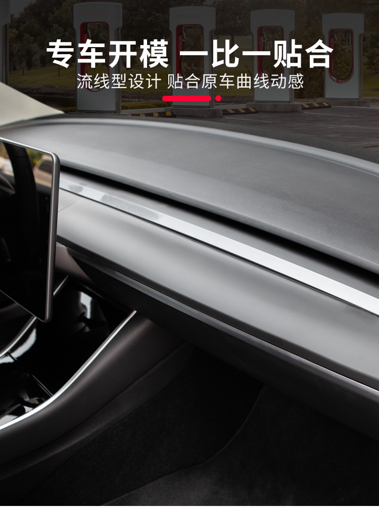Suitable for Tesla's New Model Y3 Dashboard Trim Strip, New Model 3 Door Interior Center Console Sticker Dashboard