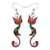 Duowei cross -border jewelry Korean version of personal temperament, colorful kitten earrings manufacturer