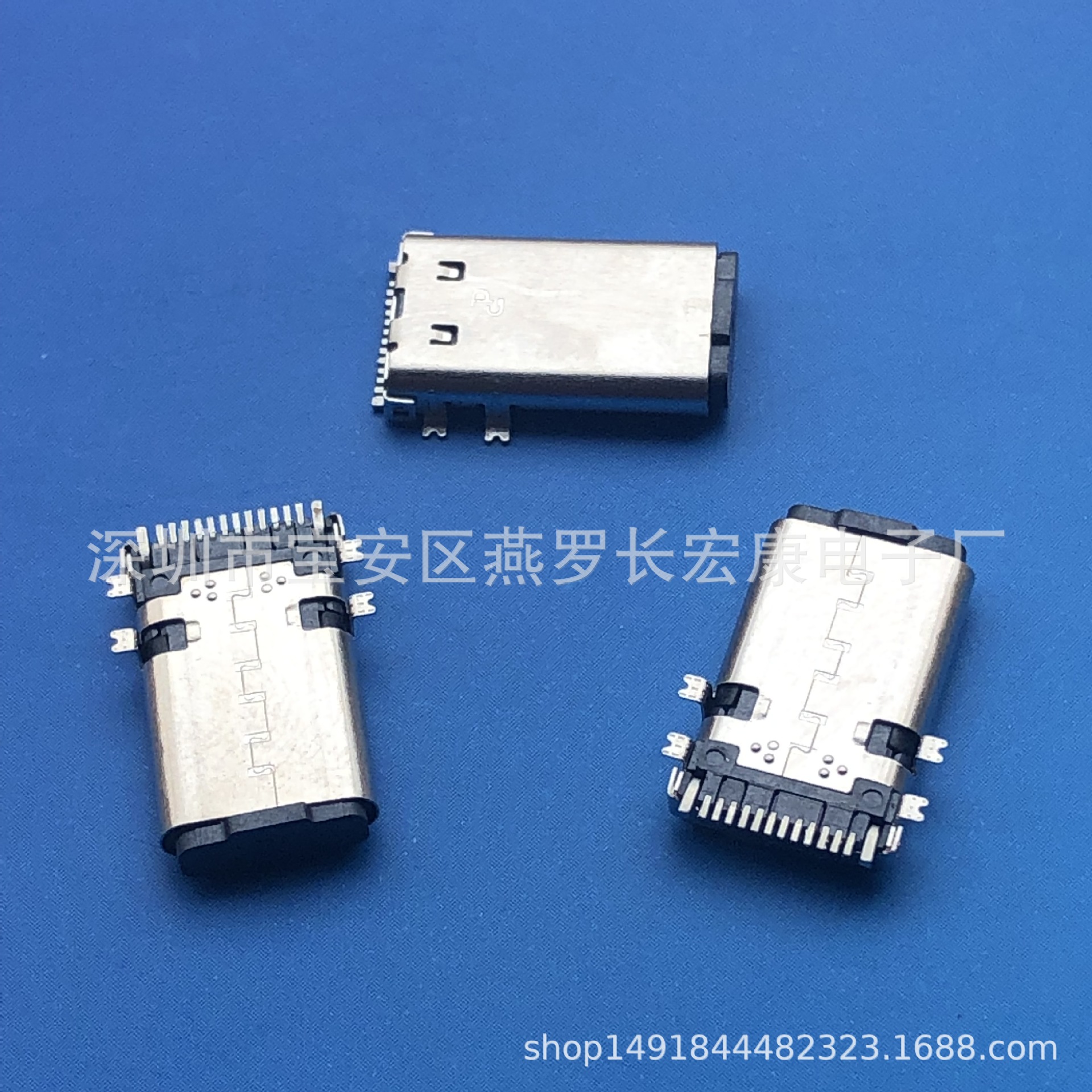 TYPE-C 12Pin 公头 板上 单排SMT 四脚全贴 加长 铆压 板端公头-阿里巴巴