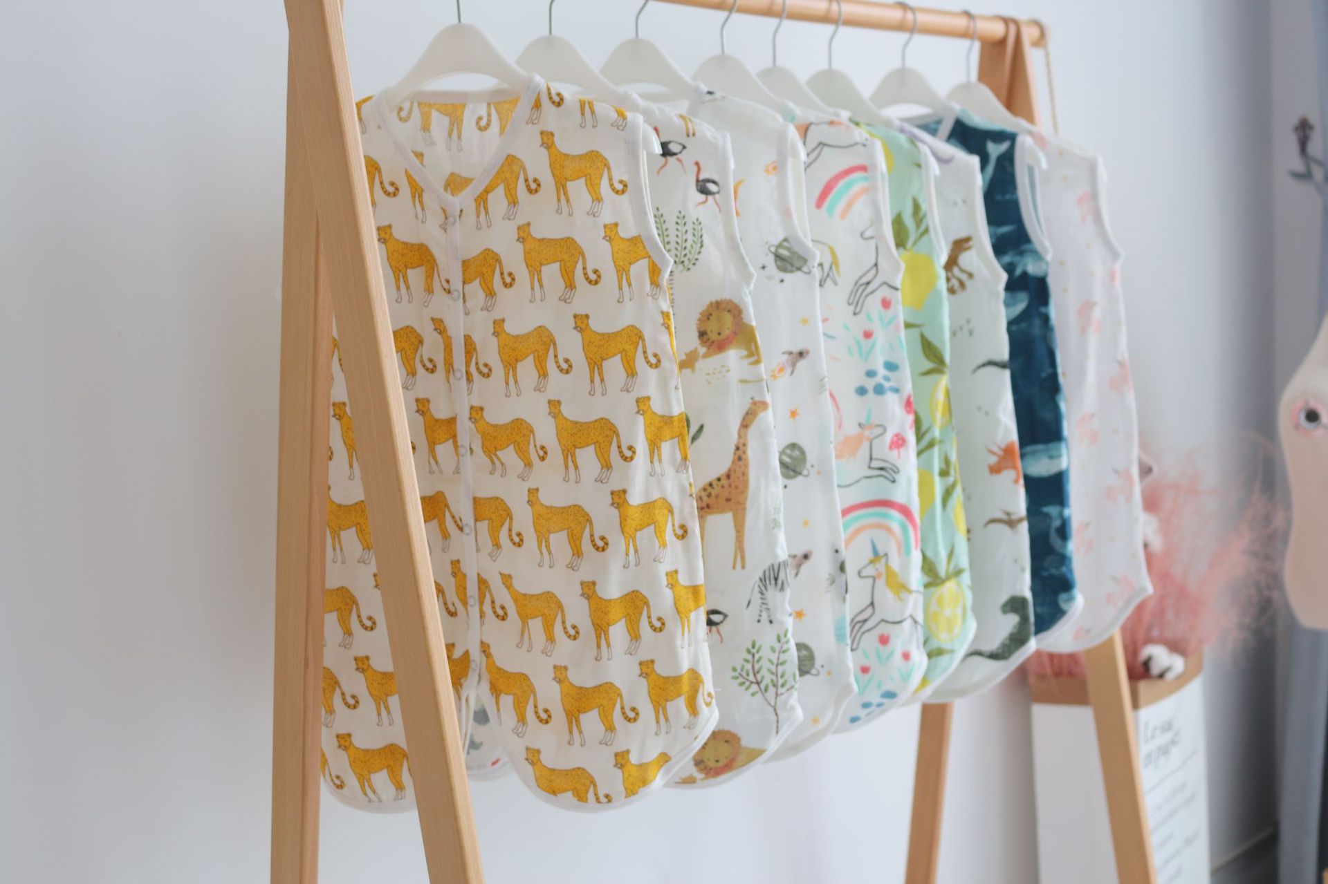 muslin Baby children Gauze Sleeveless Sleeping bag Bamboo Cotton Sleeveless Anti Tipi