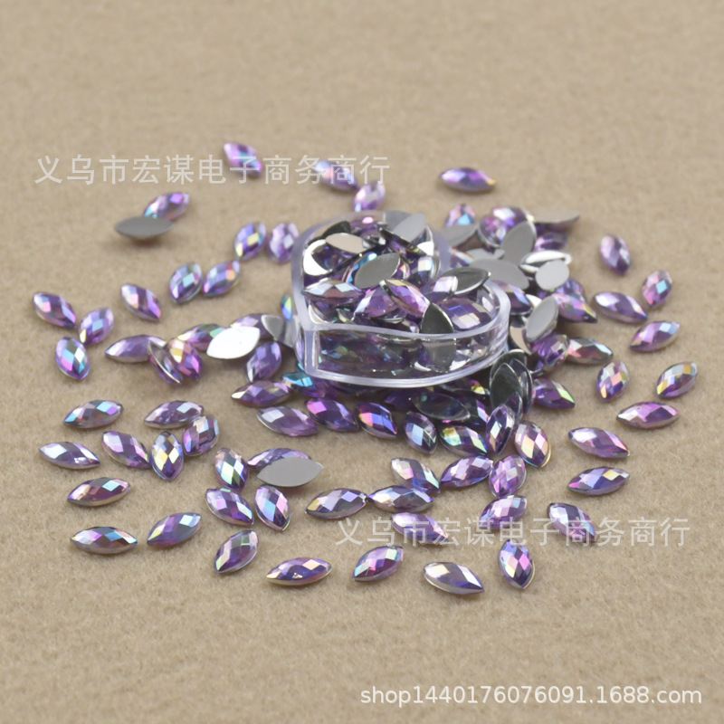 AB Magic Color Horse Eye Diamond Acrylic Shaped Diamond diy Nail Beauty Perfume Holder Sticker Jewelry Clothing Accessories