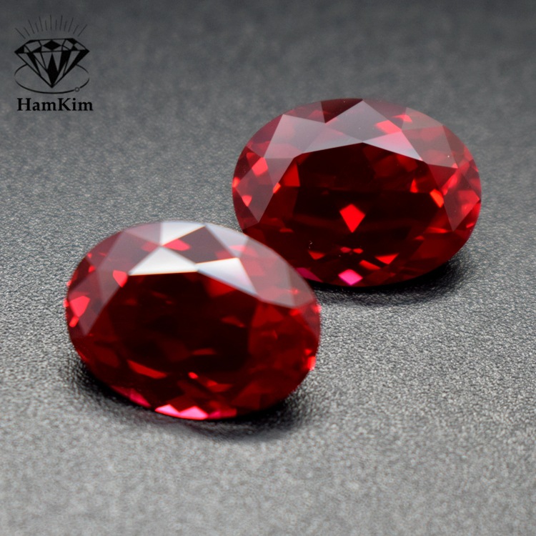 蛋形 天然底红刚玉