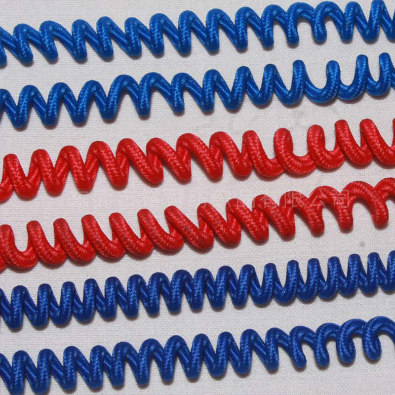 2016年新款弹簧项圈绳  3MM编织电话线绳免费提供样品 3千码起订