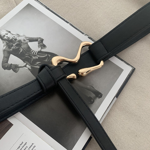 Wholesale new trendy belt for women, thin belt with suit coat, knotted decoration, waist slimming